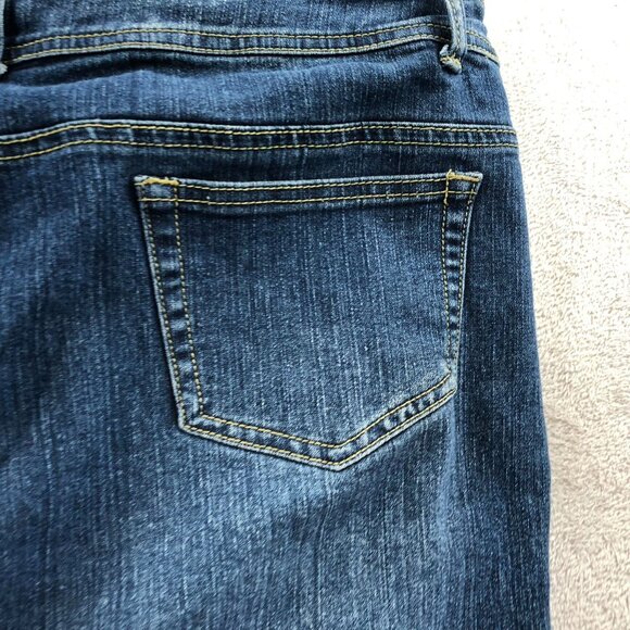 Vintage Planet Motherhood Girls Denim Overalls Large Blue Straight Leg Retro - Picture 14 of 16